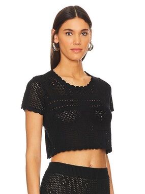 Callahan Black Crochet SofiaTop
